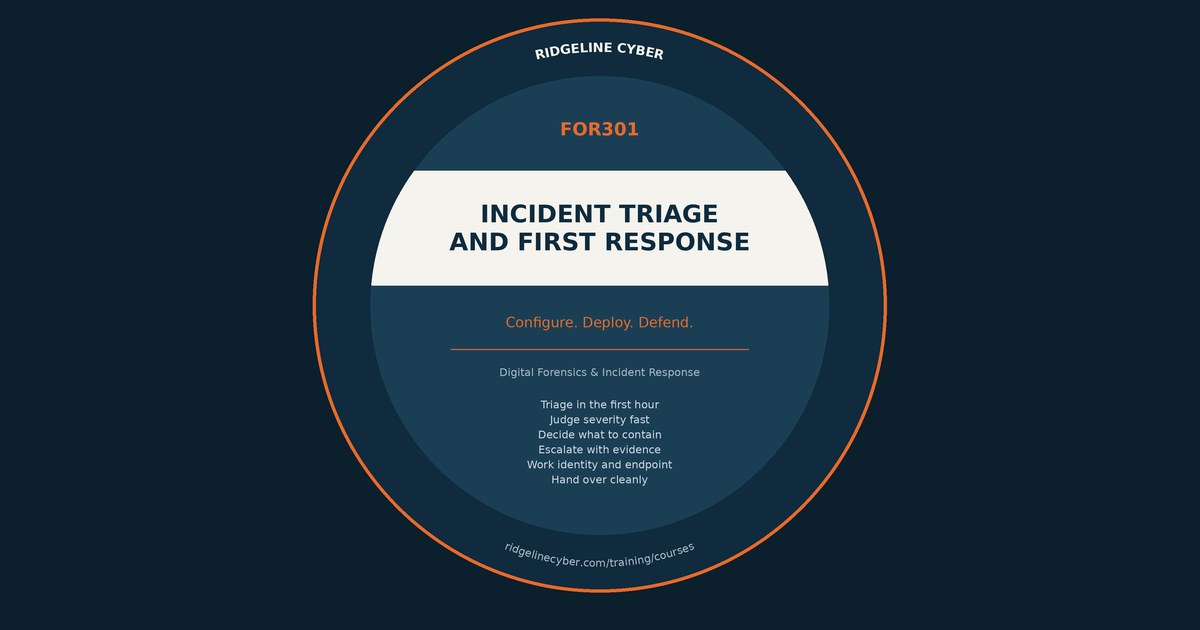 Incident Triage and First Response | Ridgeline Cyber Defence