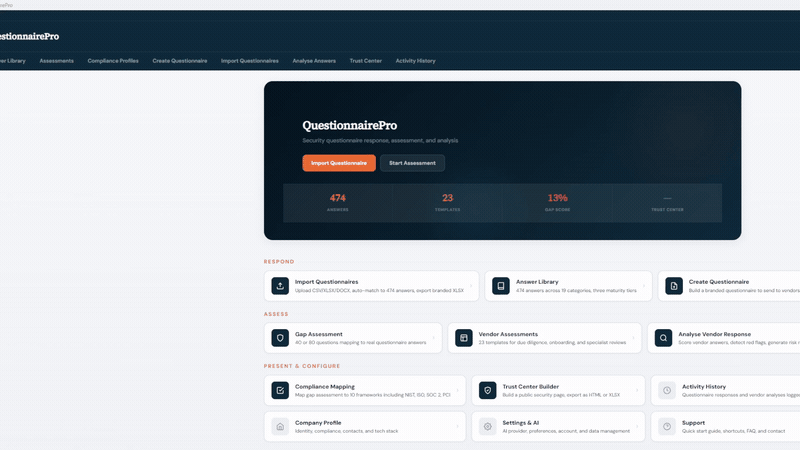 QuestionnairePro walkthrough