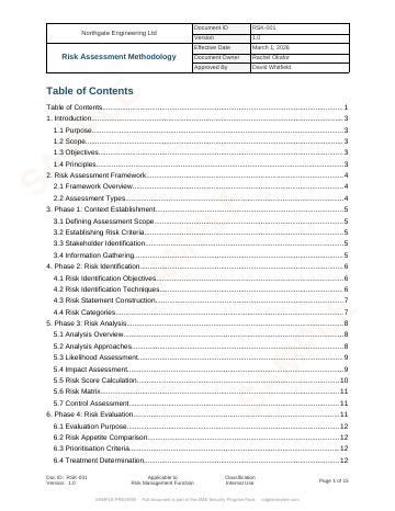 Sample page from the SME Security Program Pack